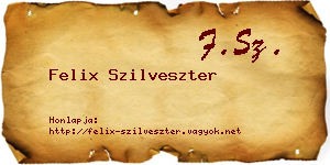 Felix Szilveszter névjegykártya